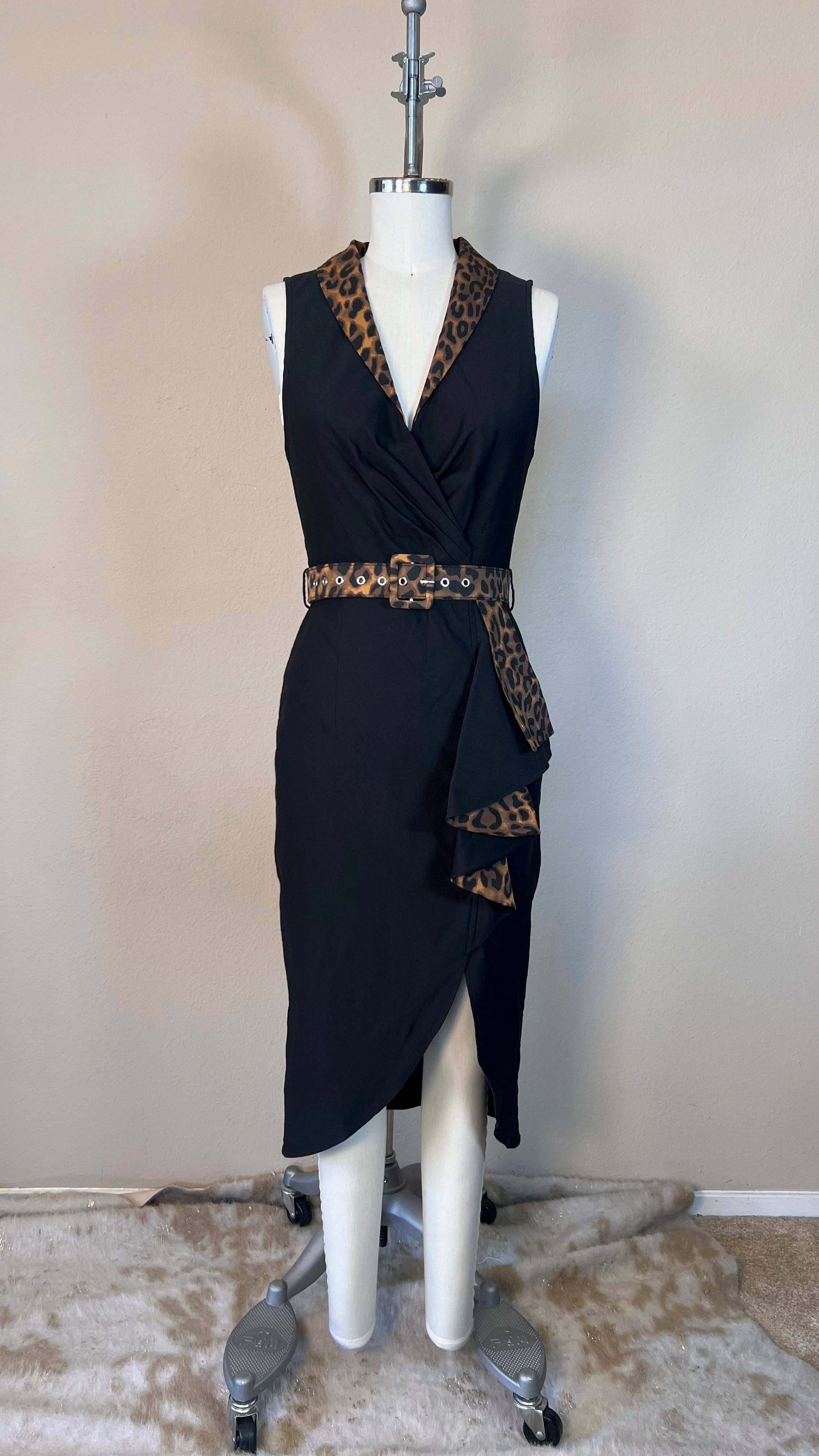 Havana Nights Faux Wrap Klänning