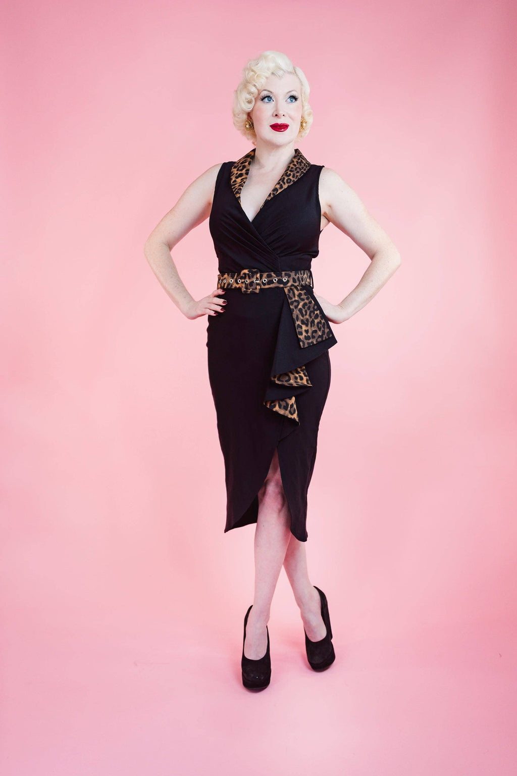 Havana Nights Faux Wrap Klänning