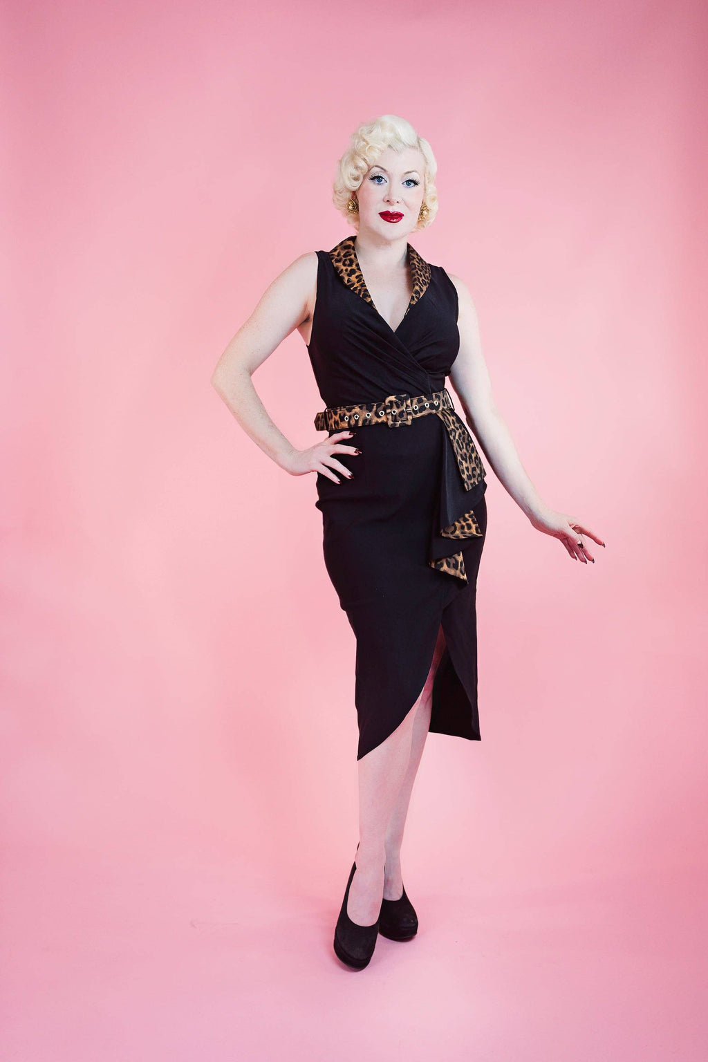 Havana Nights Faux Wrap Klänning