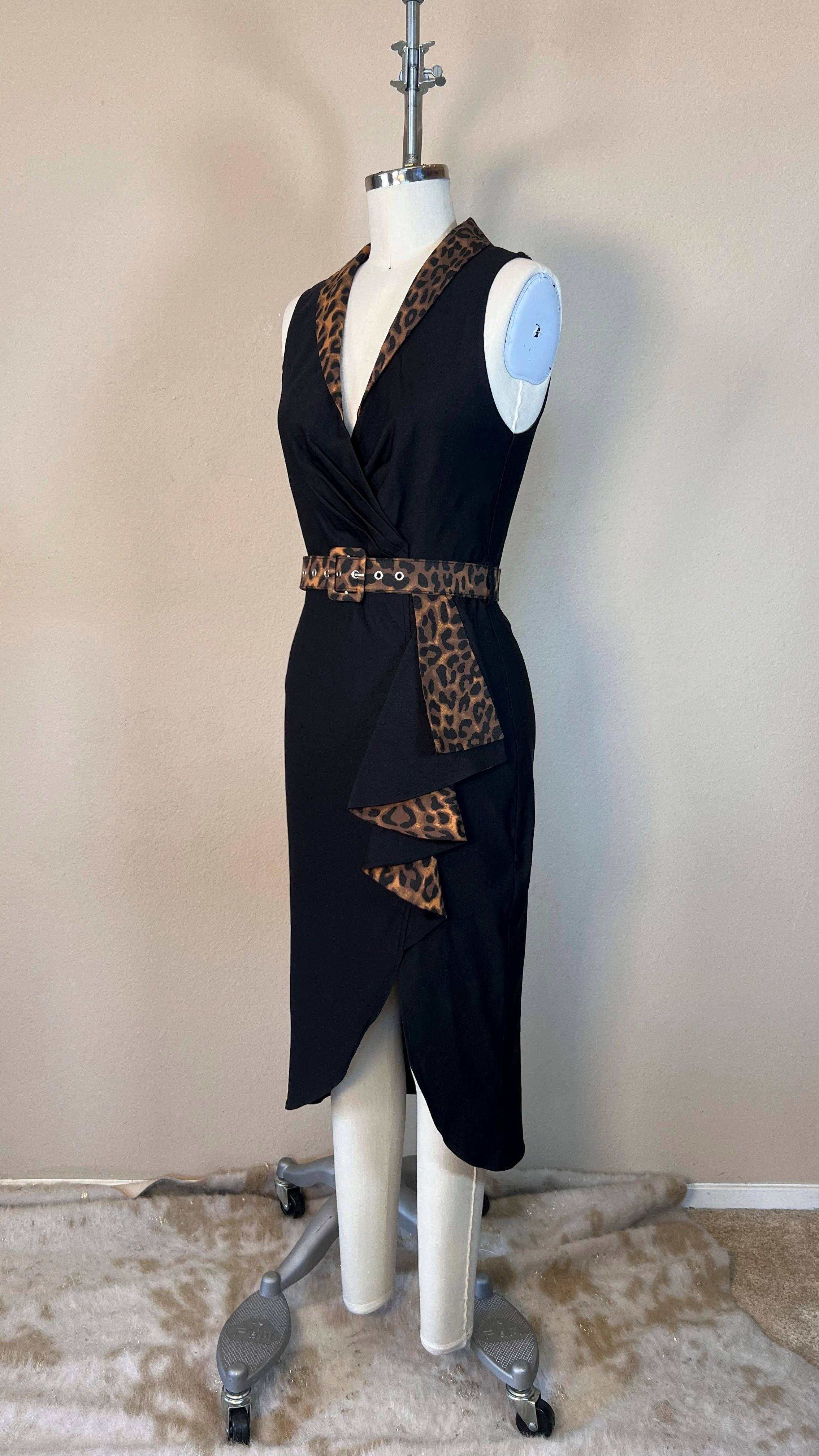 Havana Nights Faux Wrap Klänning